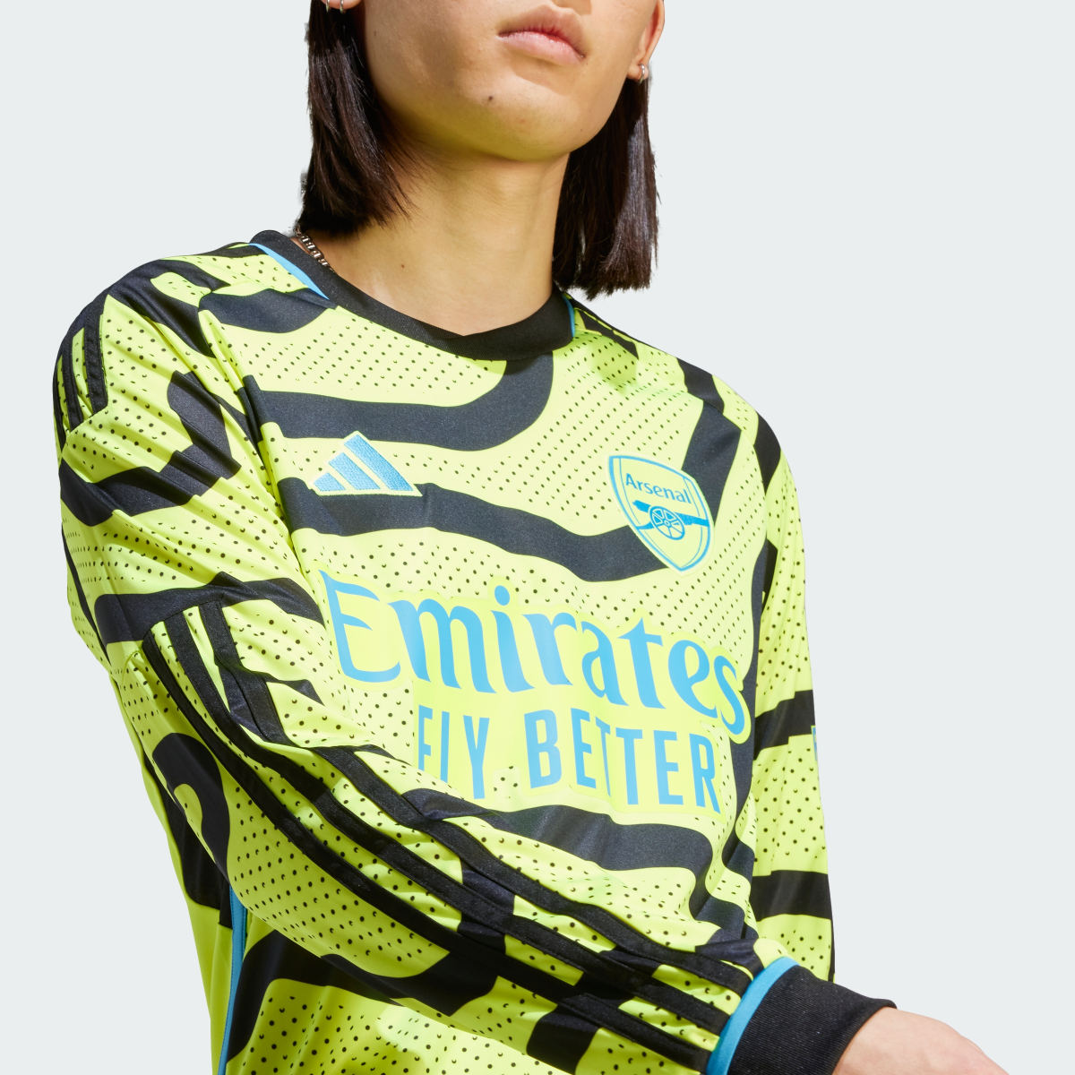 Adidas Arsenal 23/24 Long Sleeve Away Jersey. 8