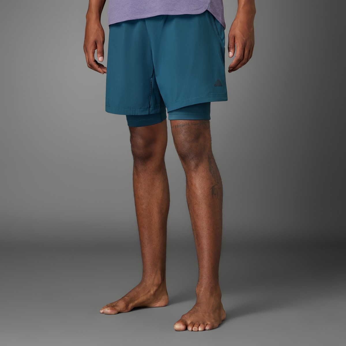 Adidas Yoga Premium Training Two-in-One Shorts. 9