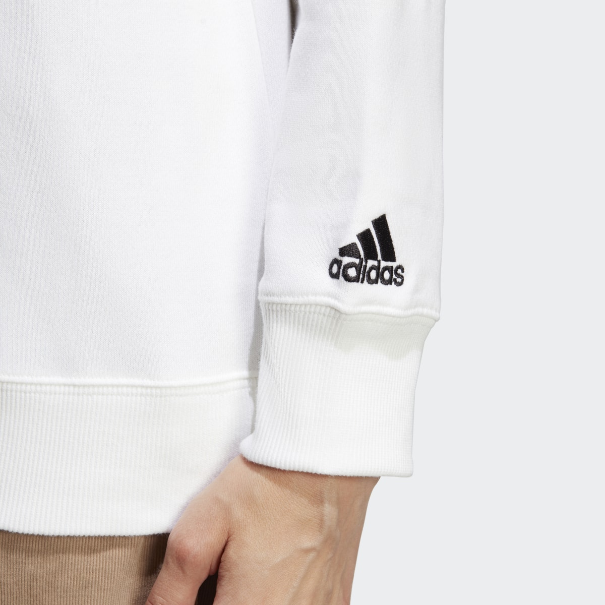 Adidas Essentials Linear French Terry Sweatshirt. 7