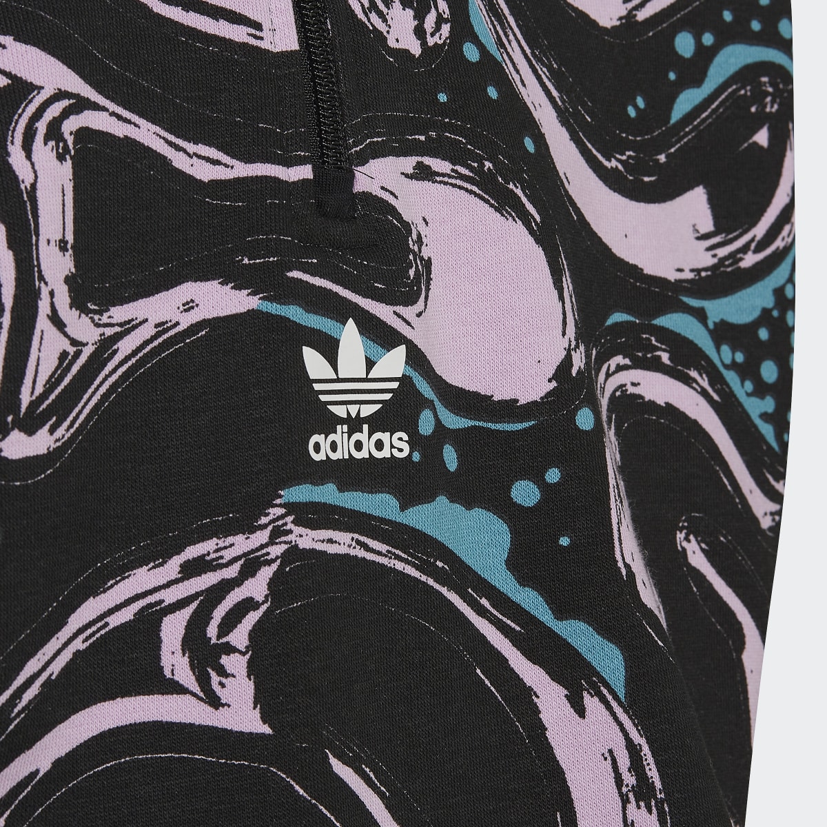 Adidas Felpa Allover Print Half-Zip Crop Crew. 4