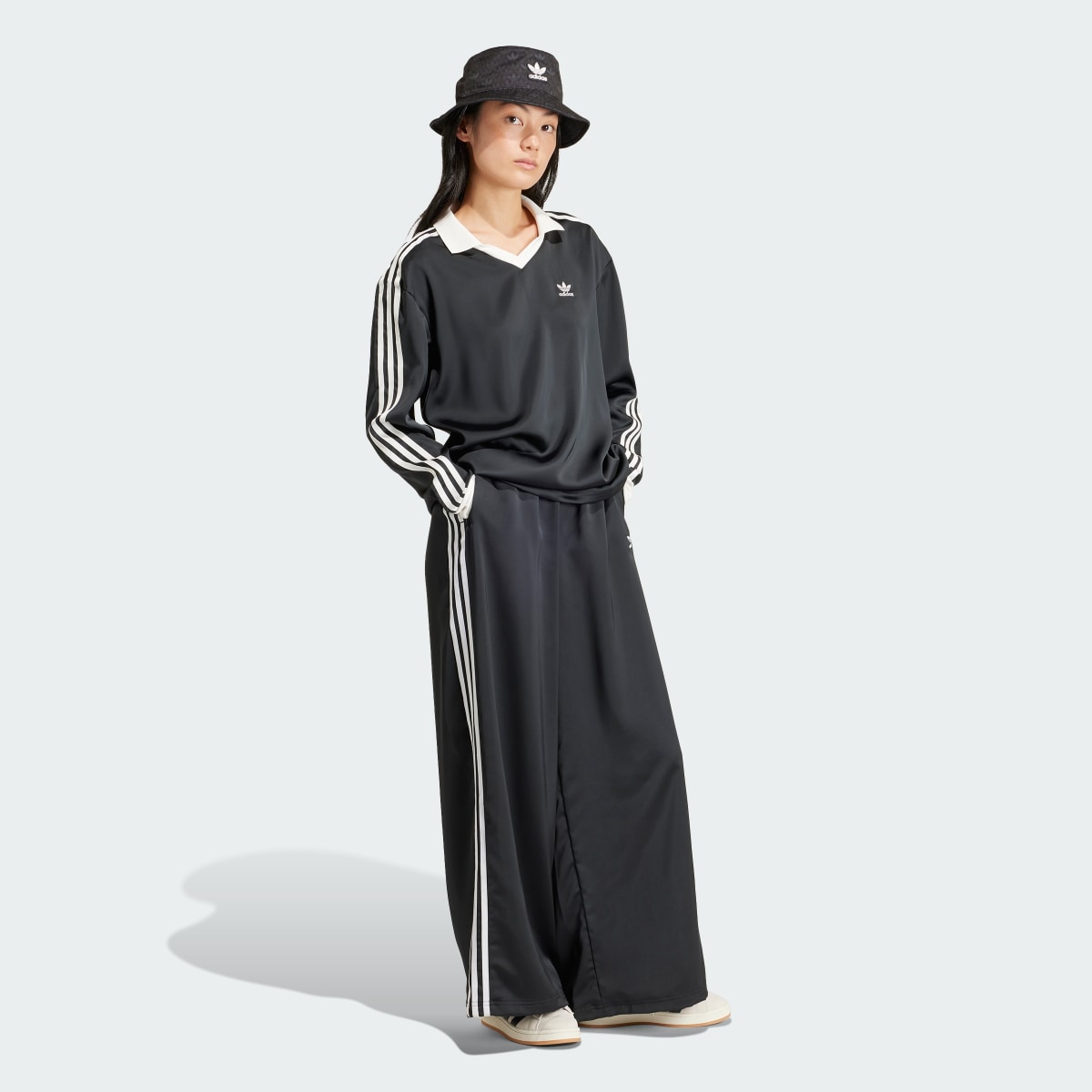 Adidas 3-Stripes Satin Long Sleeve Tee. 4