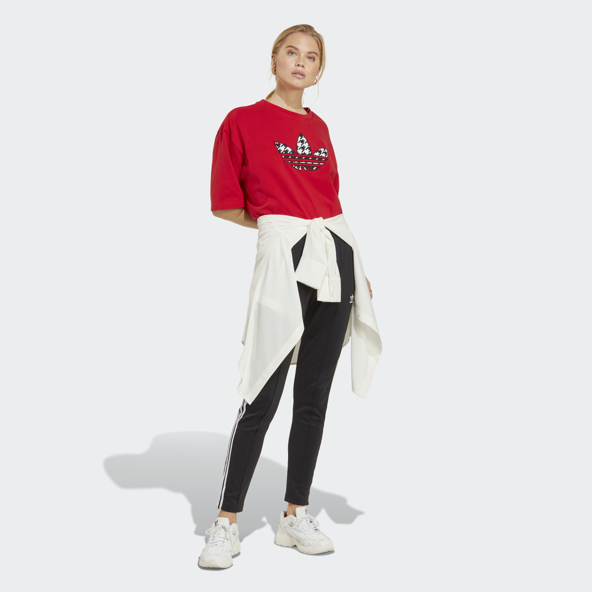Adidas T-shirt avec Trèfle à motif pied-de-poule Originals. 5