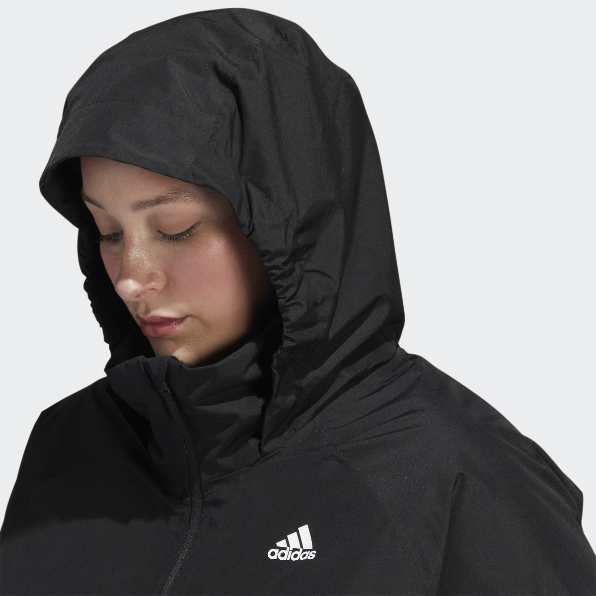 Adidas BSC 3-Stripes RAIN.RDY Jacket (Plus Size). 7