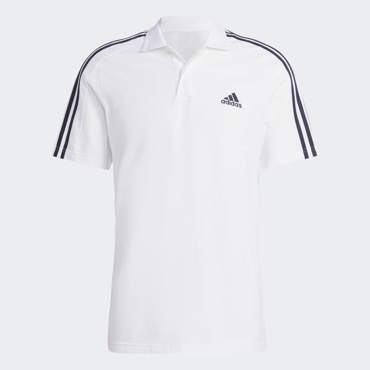 Adidas Essentials Piqué Embroidered Small Logo 3-Stripes Polo Shirt. 5