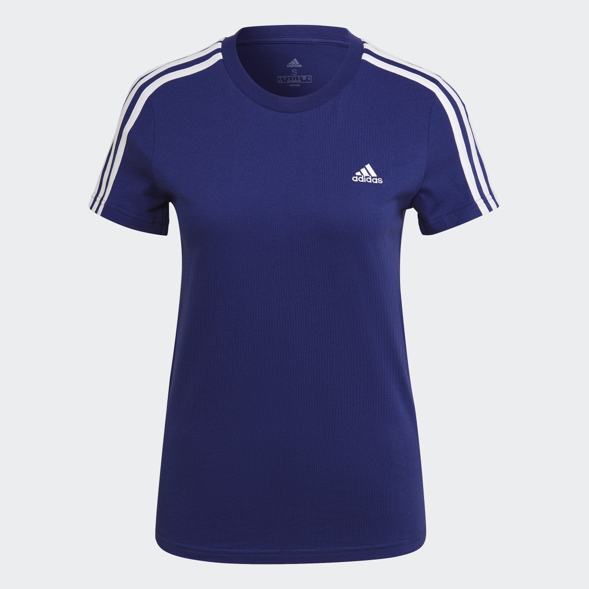 Adidas LOUNGEWEAR Essentials Slim 3-Stripes Tişört. 5