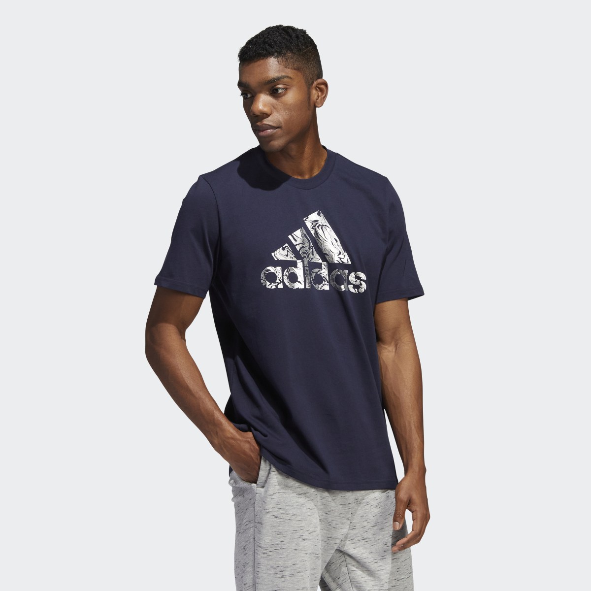 Adidas Liquid Foil Badge of Sport Graphic Tee. 4