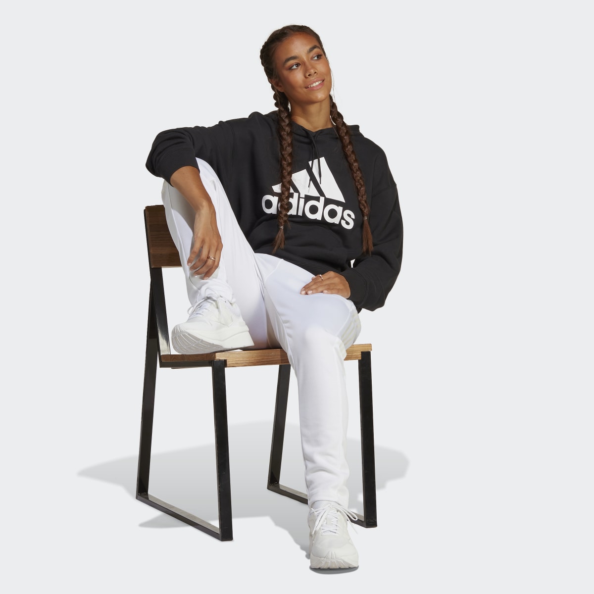 Adidas Essentials Big Logo Oversized French Terry Hoodie. 4