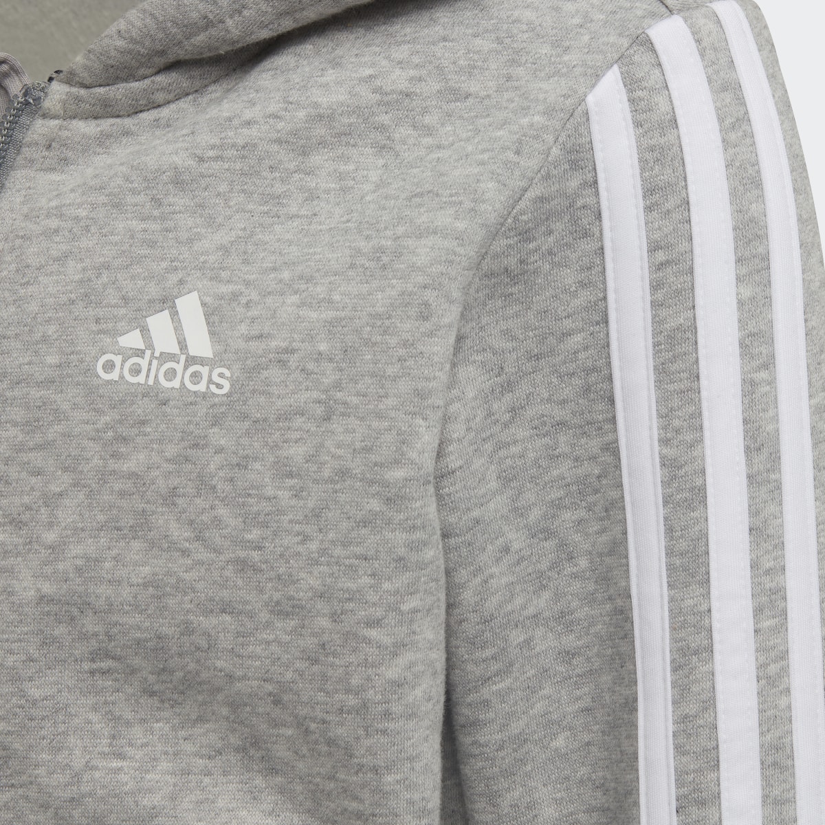 Adidas Essentials 3-Stripes Zip Hooded Jacket. 5