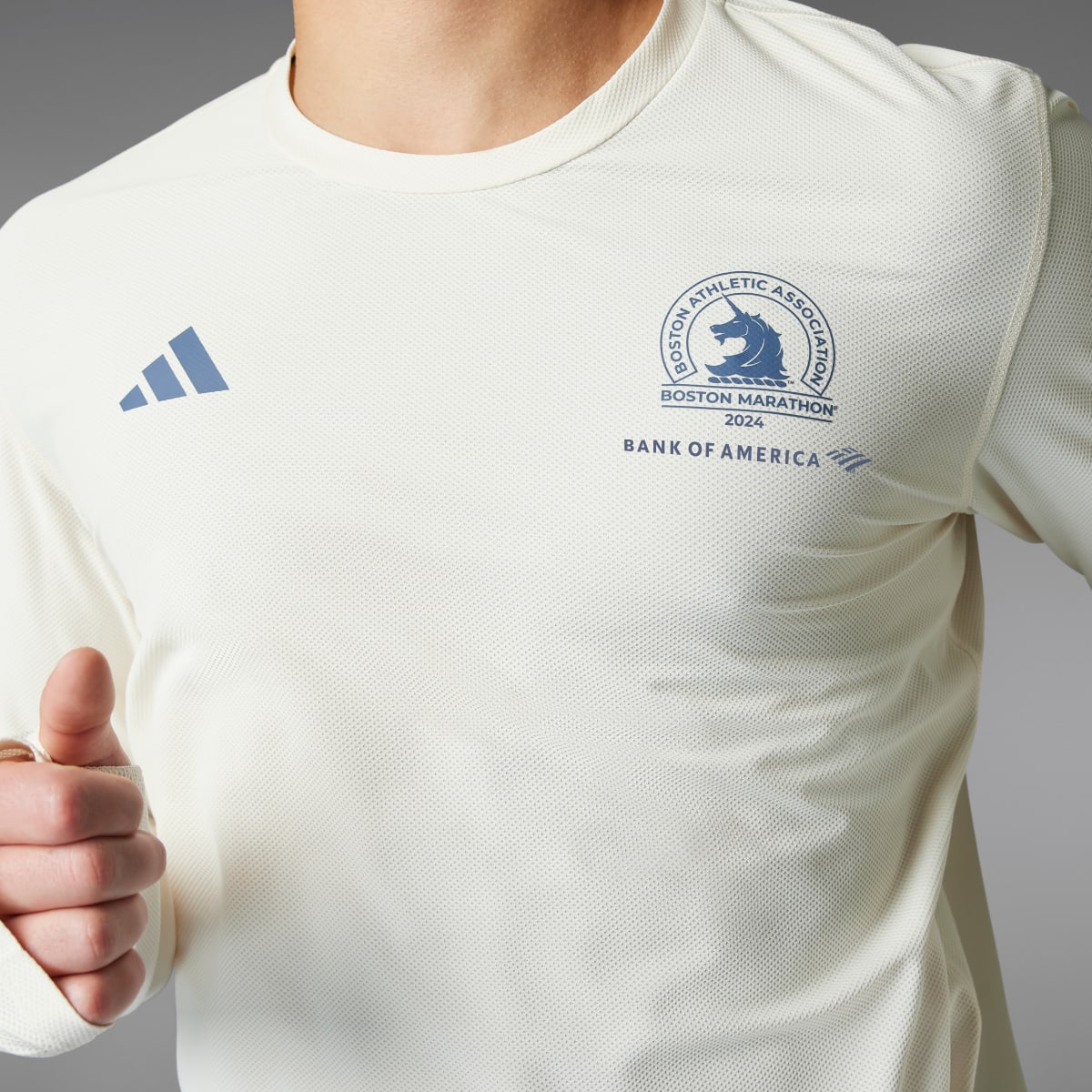 Adidas Boston Marathon 2024 Own the Run Long Sleeve Tee. 4