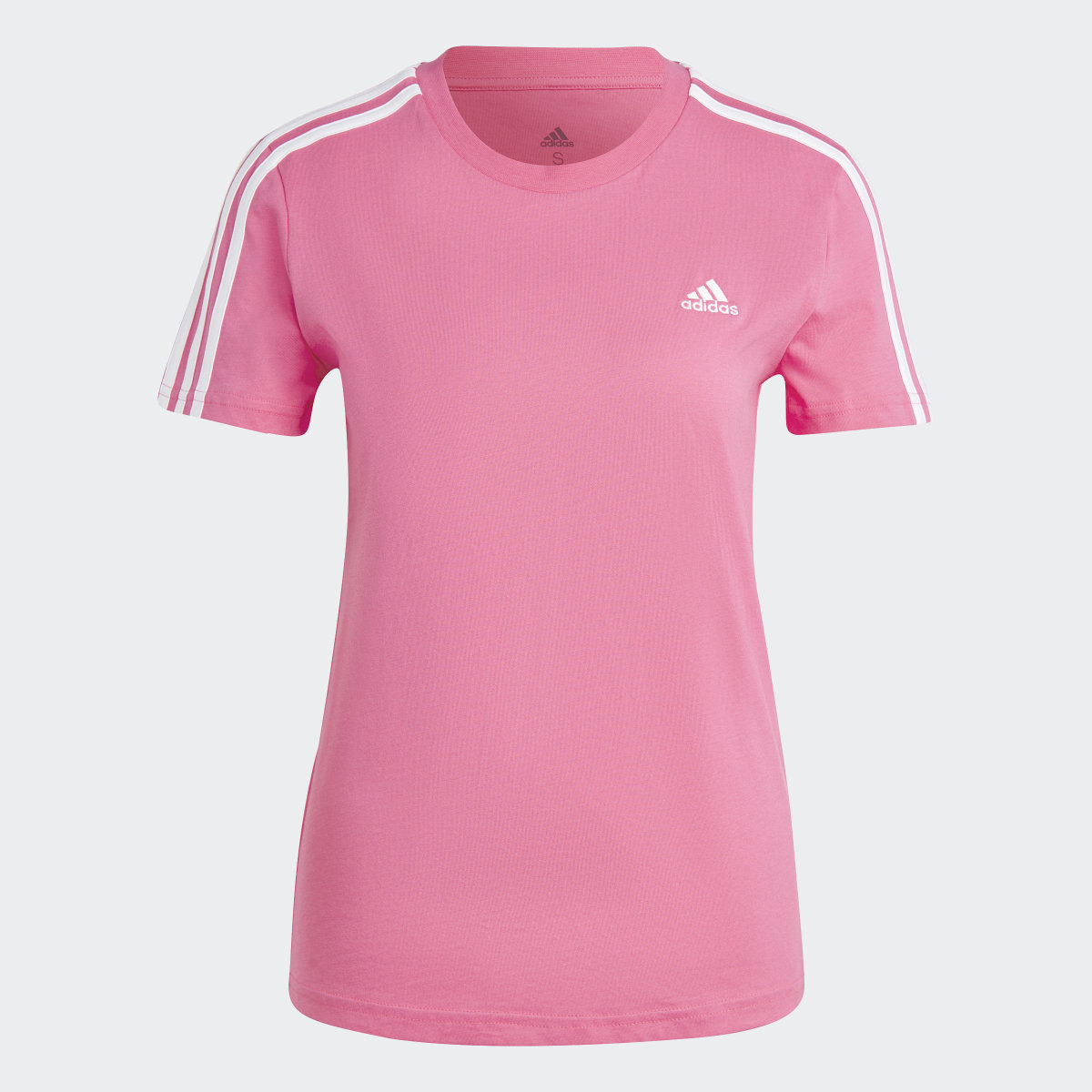 Adidas LOUNGEWEAR Essentials Slim 3-Stripes Tişört. 5