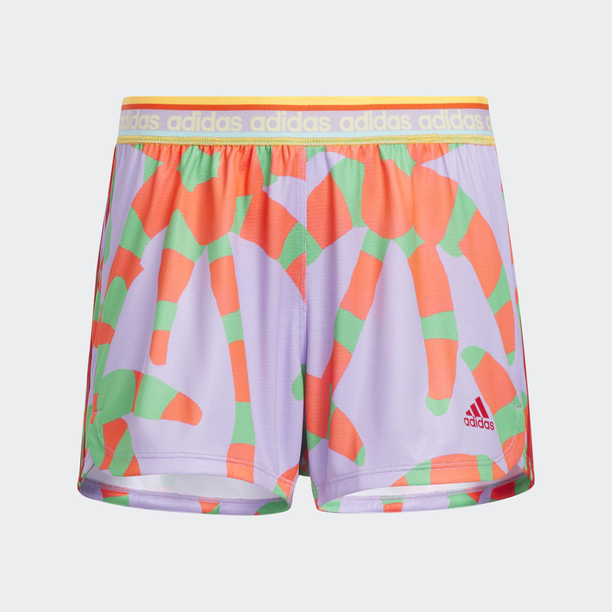 Adidas x FARM Rio Pacer 3-Streifen Knit Shorts. 4