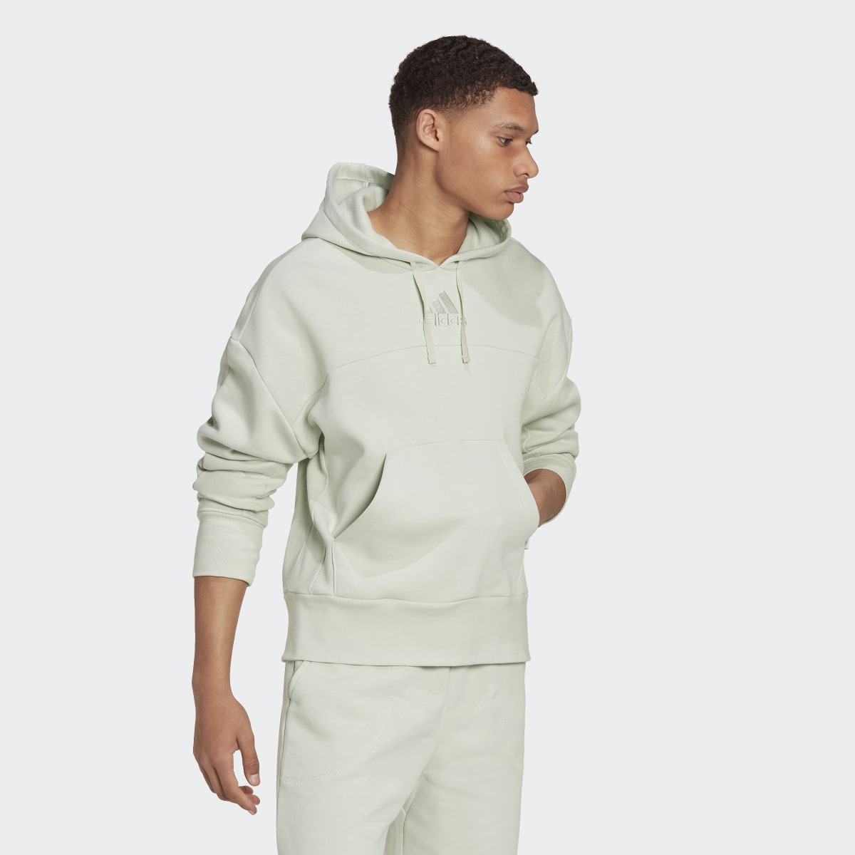 Adidas Studio Lounge Fleece Hoodie. 4