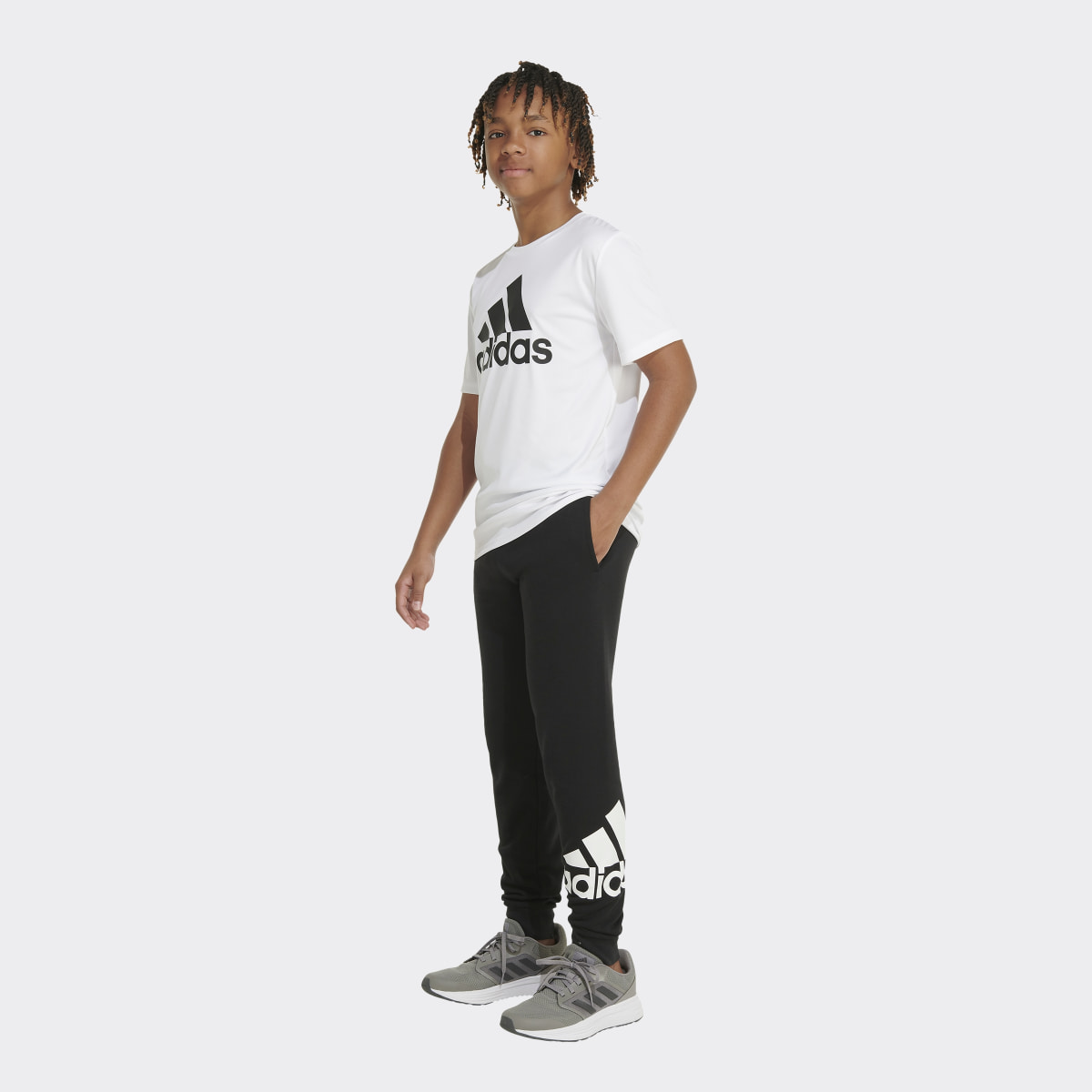 Adidas Elastic Waistband Essential Fleece Jogger. 5