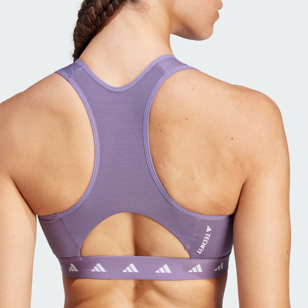 Adidas Brassière de training zippée col montant Techfit PowerImpact Maintien moyen. 4