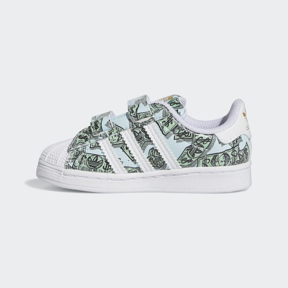 Adidas Chaussure imprimé money Jeremy Scott Superstar. 7