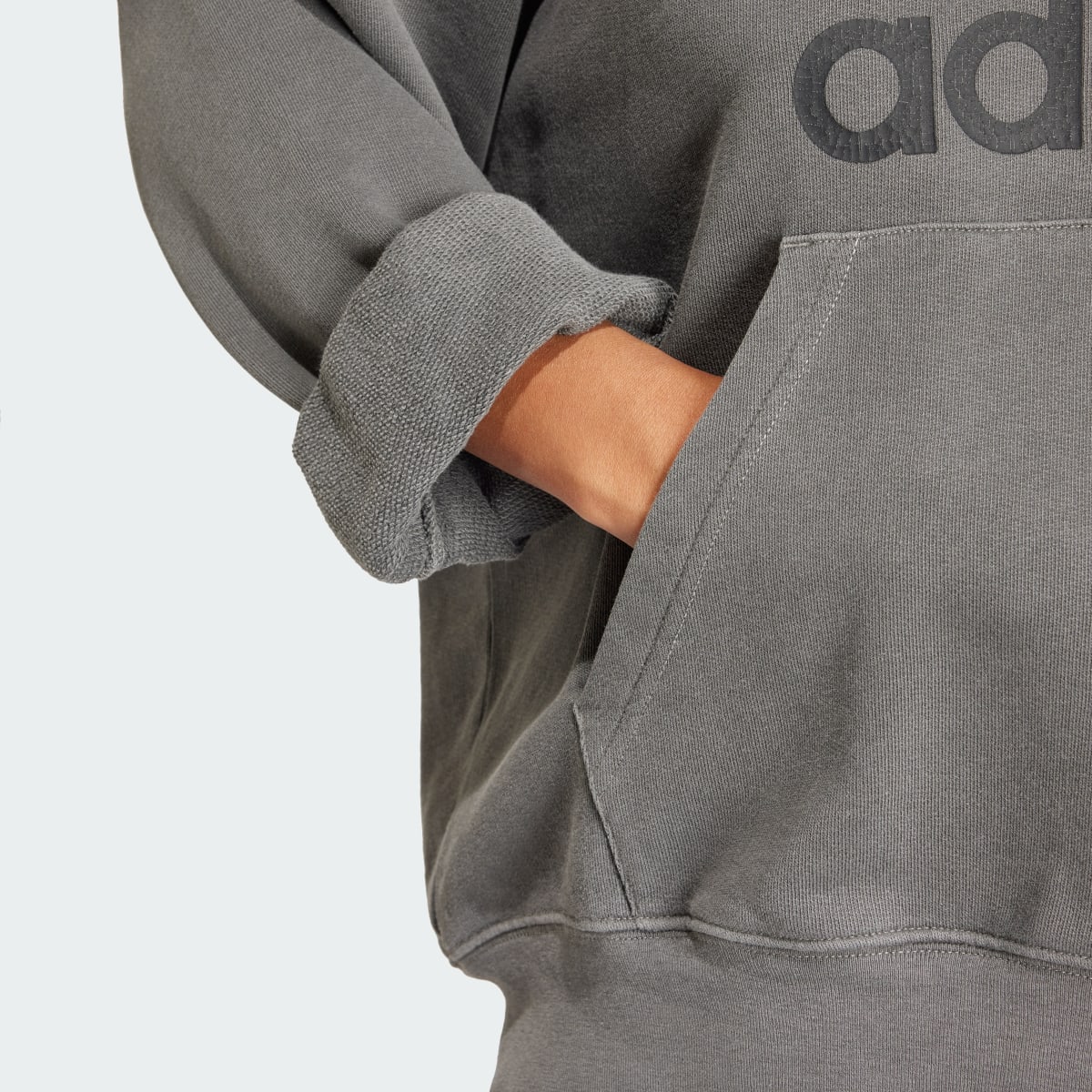 Adidas Sweat-shirt à capuche Trèfle délavé. 6
