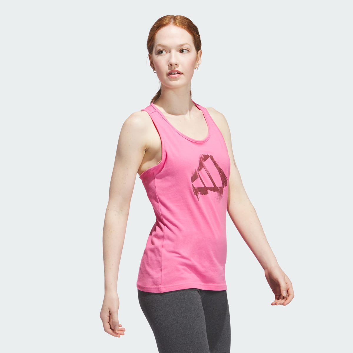 Adidas 3 Bar Logo Graphic Tank Top. 4