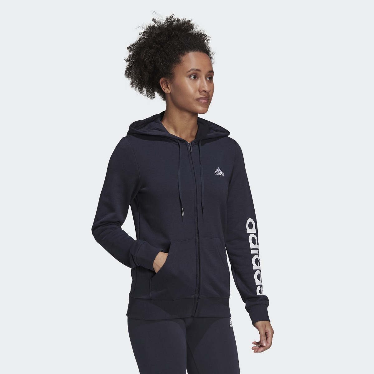 Adidas Essentials Logo Full-Zip Hoodie. 4