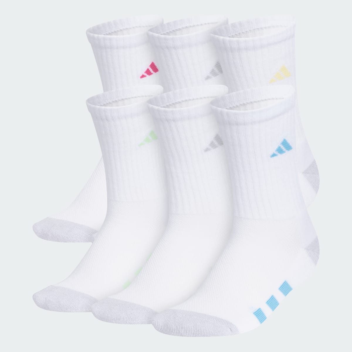 Adidas Athletic Cushioned 6-Pack Crew Socks Kids. 3