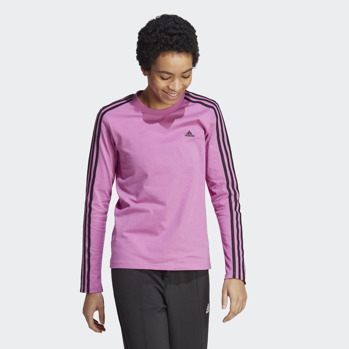 Adidas Essentials 3-Stripes Long Sleeve Tee. 4