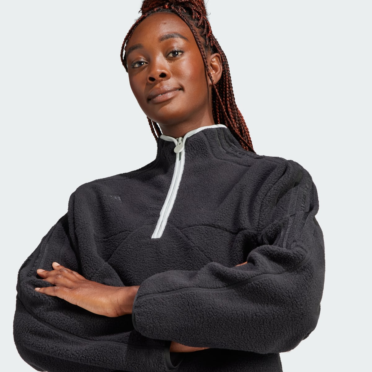 Adidas Tiro Half-Zip Fleece Sweatshirt. 6