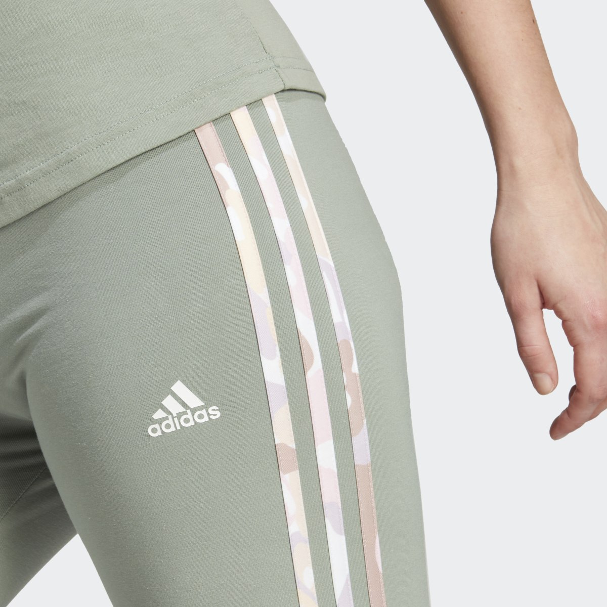 Adidas Essentials 3-Stripes High-Waisted Single Jersey Leggings. 5