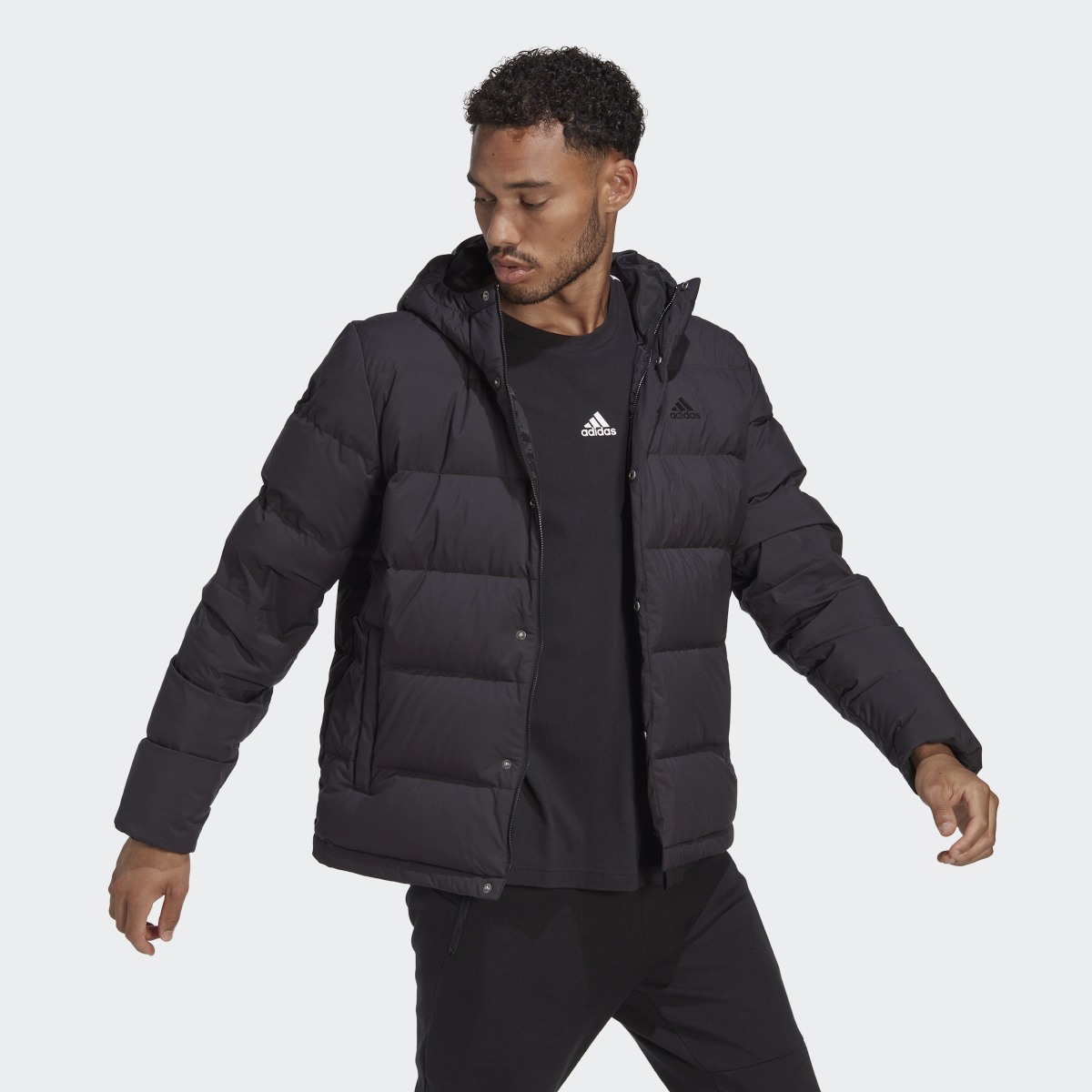 Adidas Helionic Hooded Down Jacket. 4