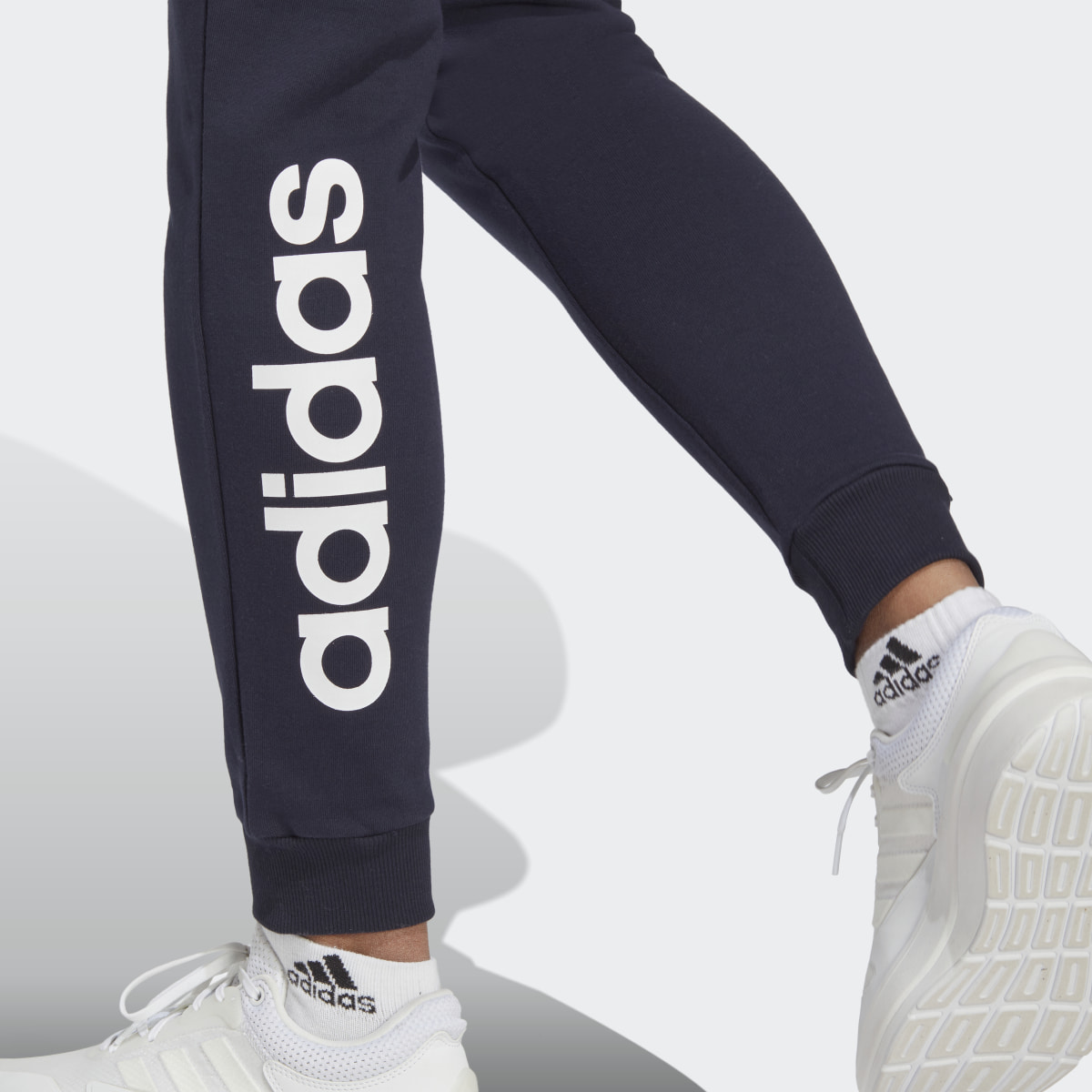 Adidas Essentials Linear French Terry Cuffed Joggers. 6