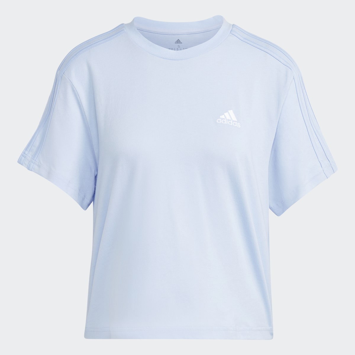 Adidas Essentials 3-Stripes Single Jersey Crop Top. 5