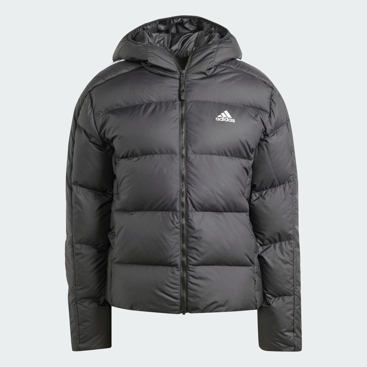 Adidas Essentials 3-Stripes Mid Down Hooded Jacket. 5