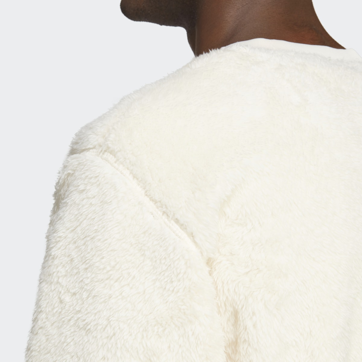 Adidas Essentials+ Fluffy Fleece Crew Sweatshirt. 8