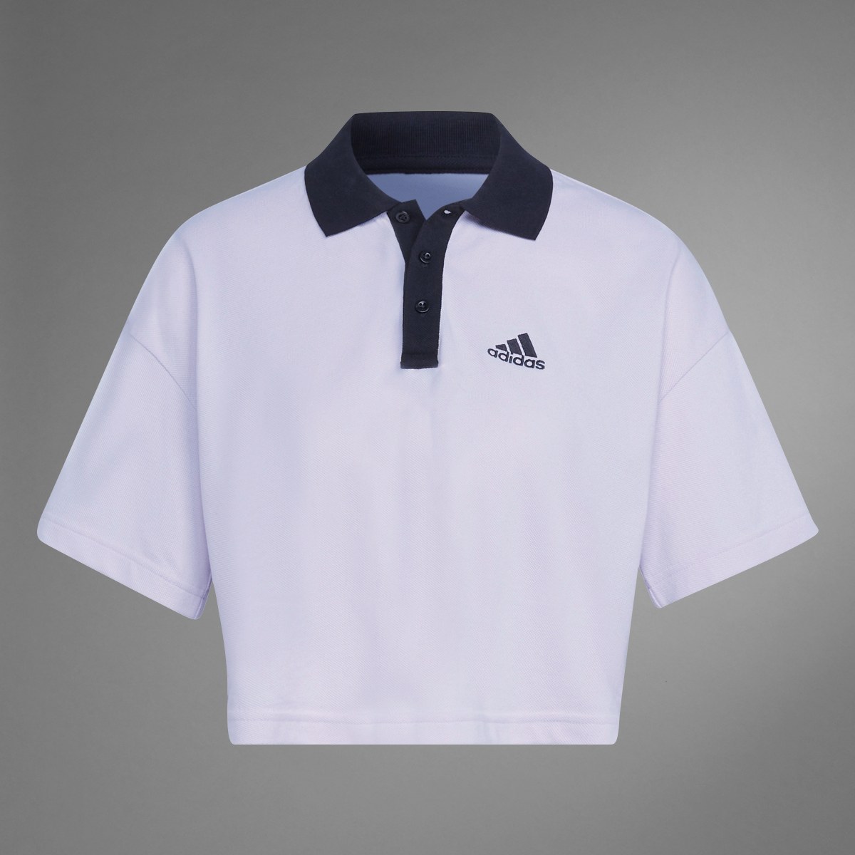 Adidas Cropped Piqué Polo Shirt. 10