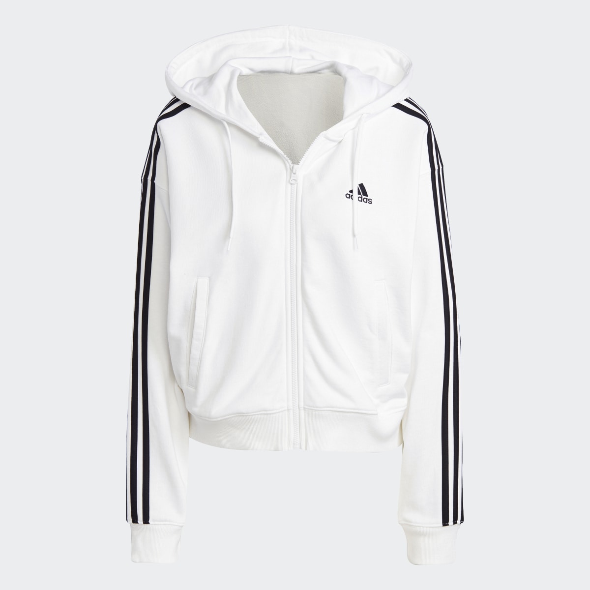 Adidas Essentials 3-Stripes French Terry Bomber Full-Zip Hoodie. 5