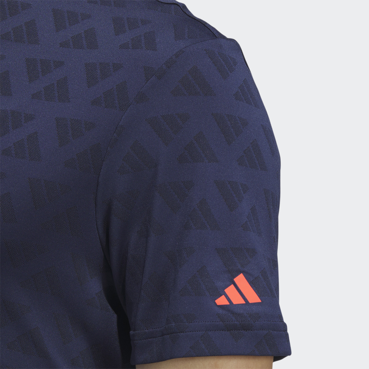 Adidas Adi Jacquard Mock Polo Shirt. 6