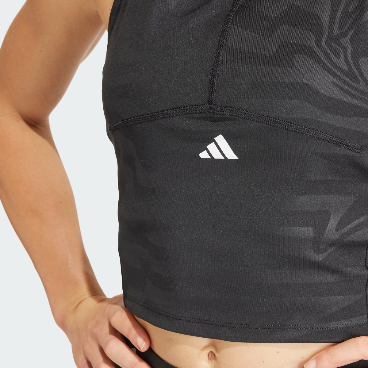 Adidas Techfit Printed Crop Training Tank Top. 6