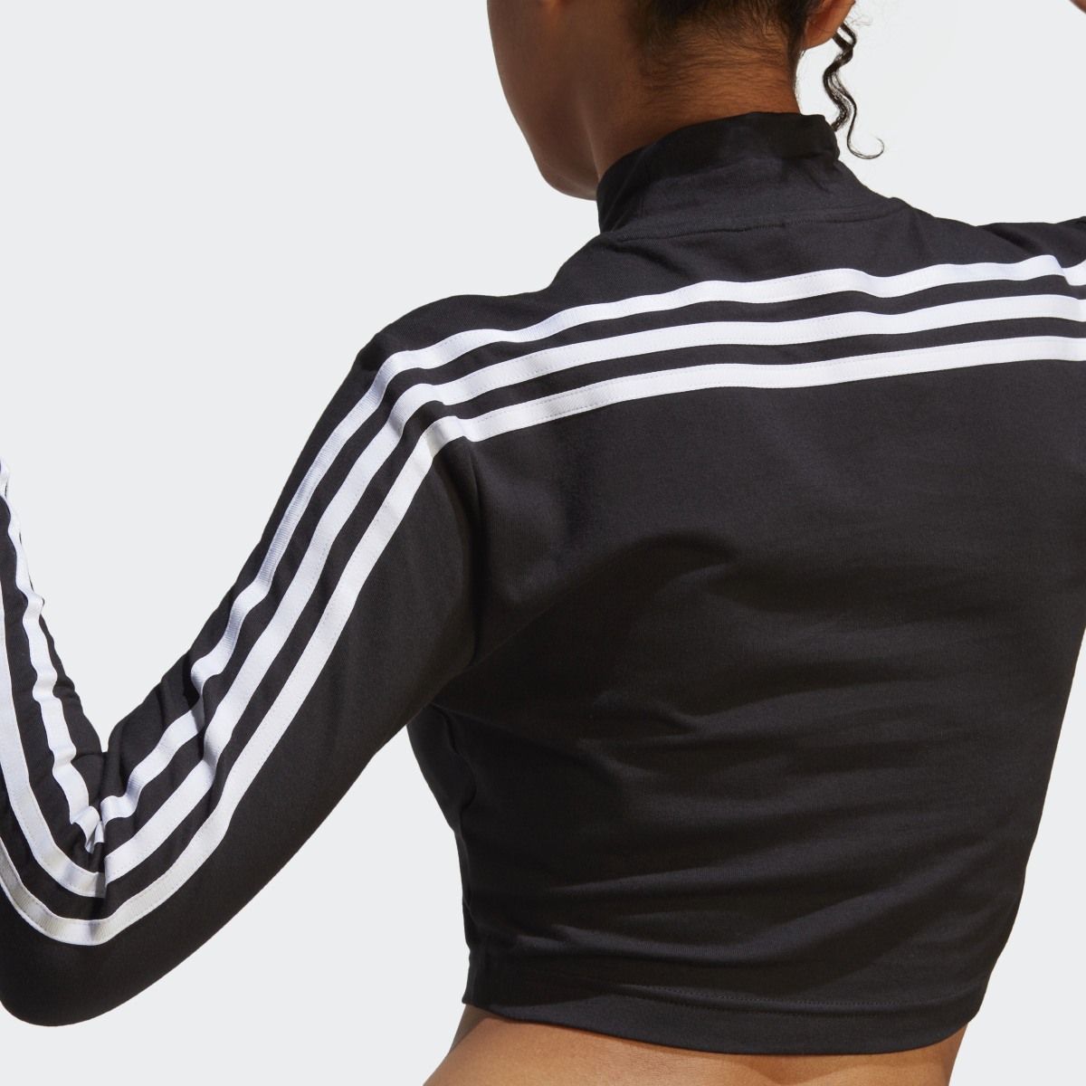 Adidas Future Icons 3-Streifen Mock Neck Crop-Top. 9