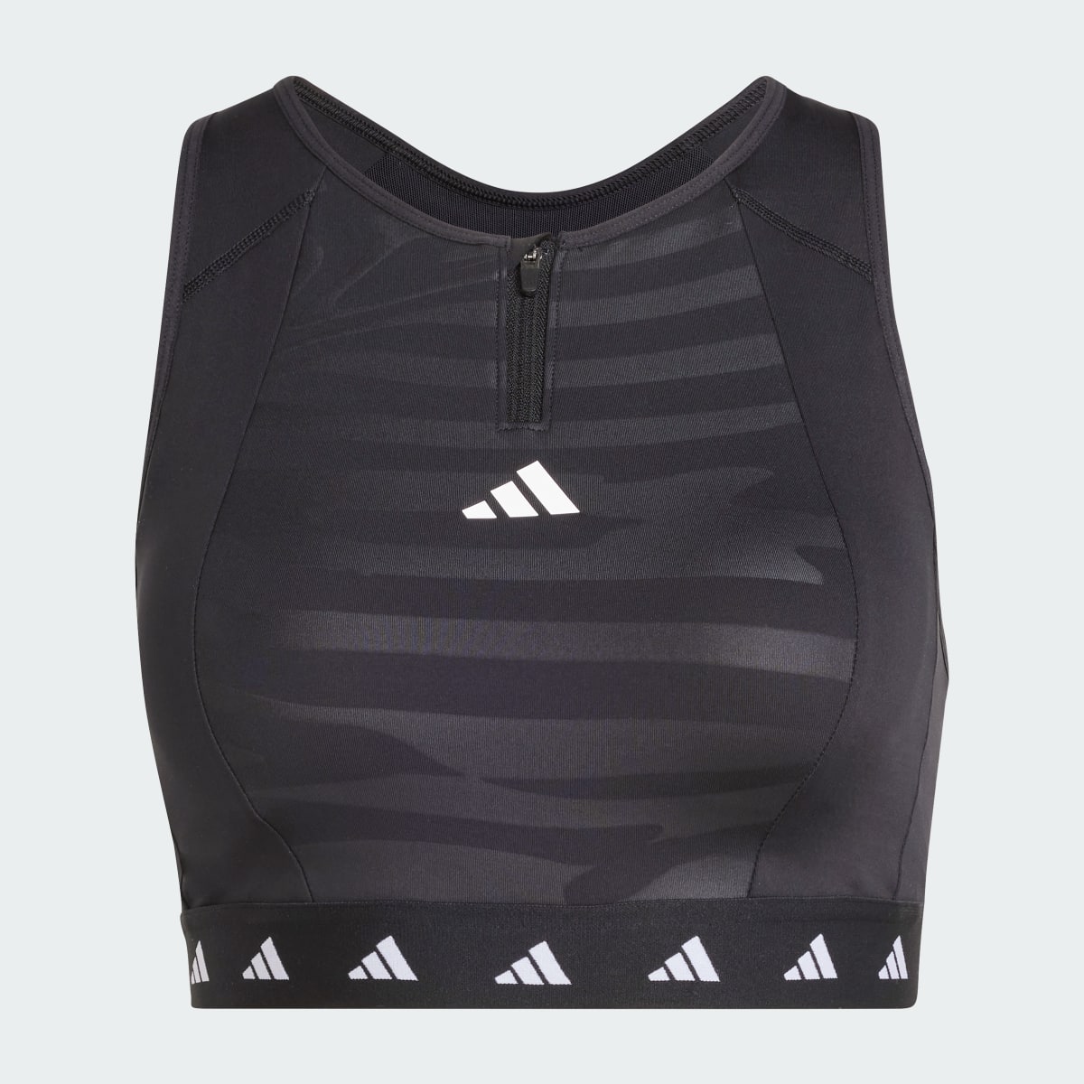 Adidas Powerimpact Training Medium-Support Techfit High-Neck Zip Bra. 5