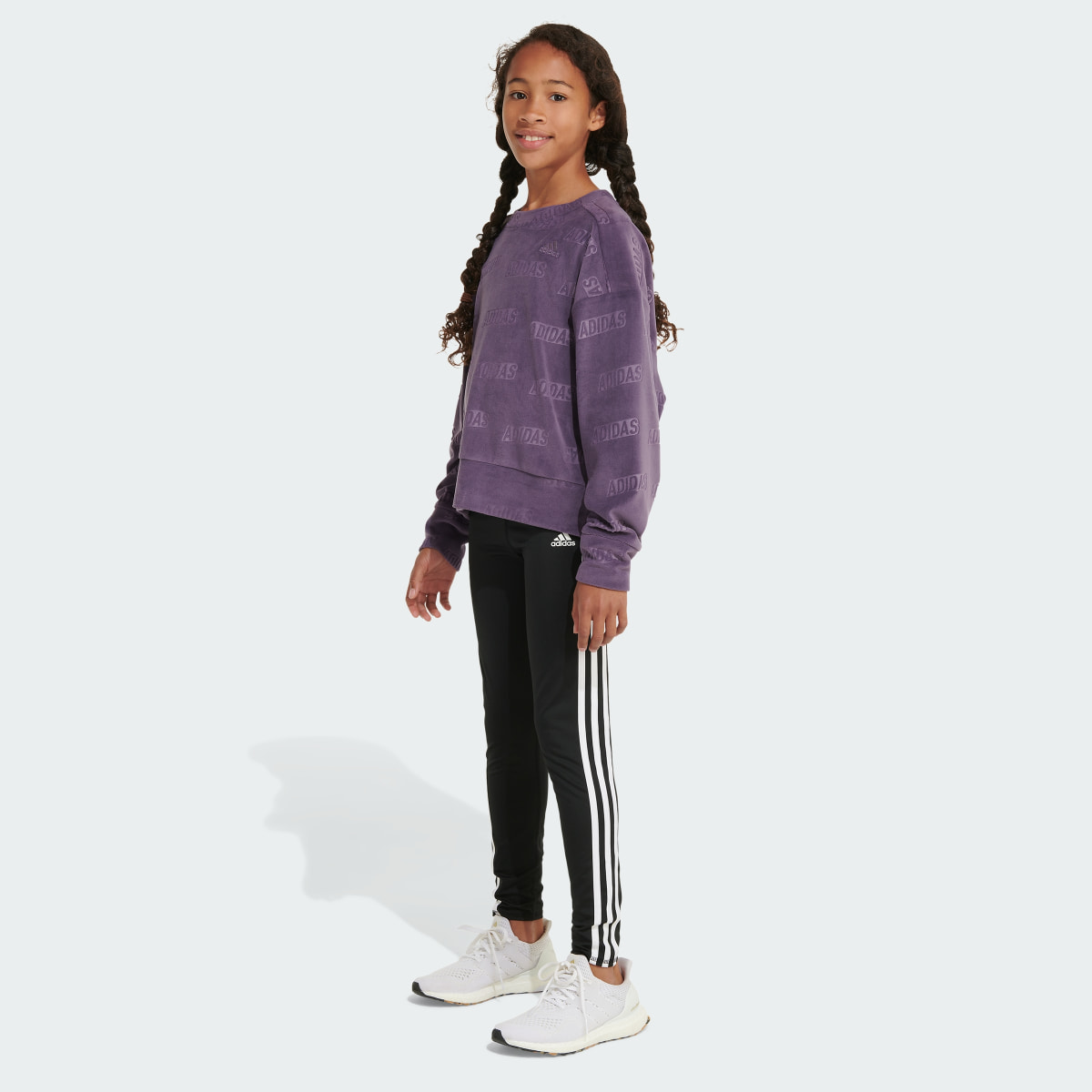 Adidas Long Sleeve Velour Crewneck Pullover. 5