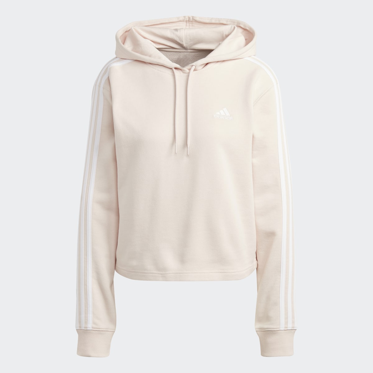 Adidas Essentials 3-Stripes French Terry Crop Hoodie. 5