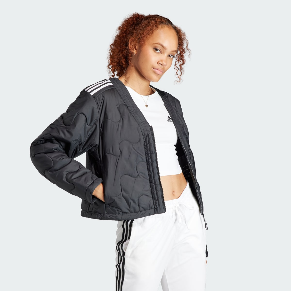 Adidas Nuganic Crop Light Insulation Jacket. 4