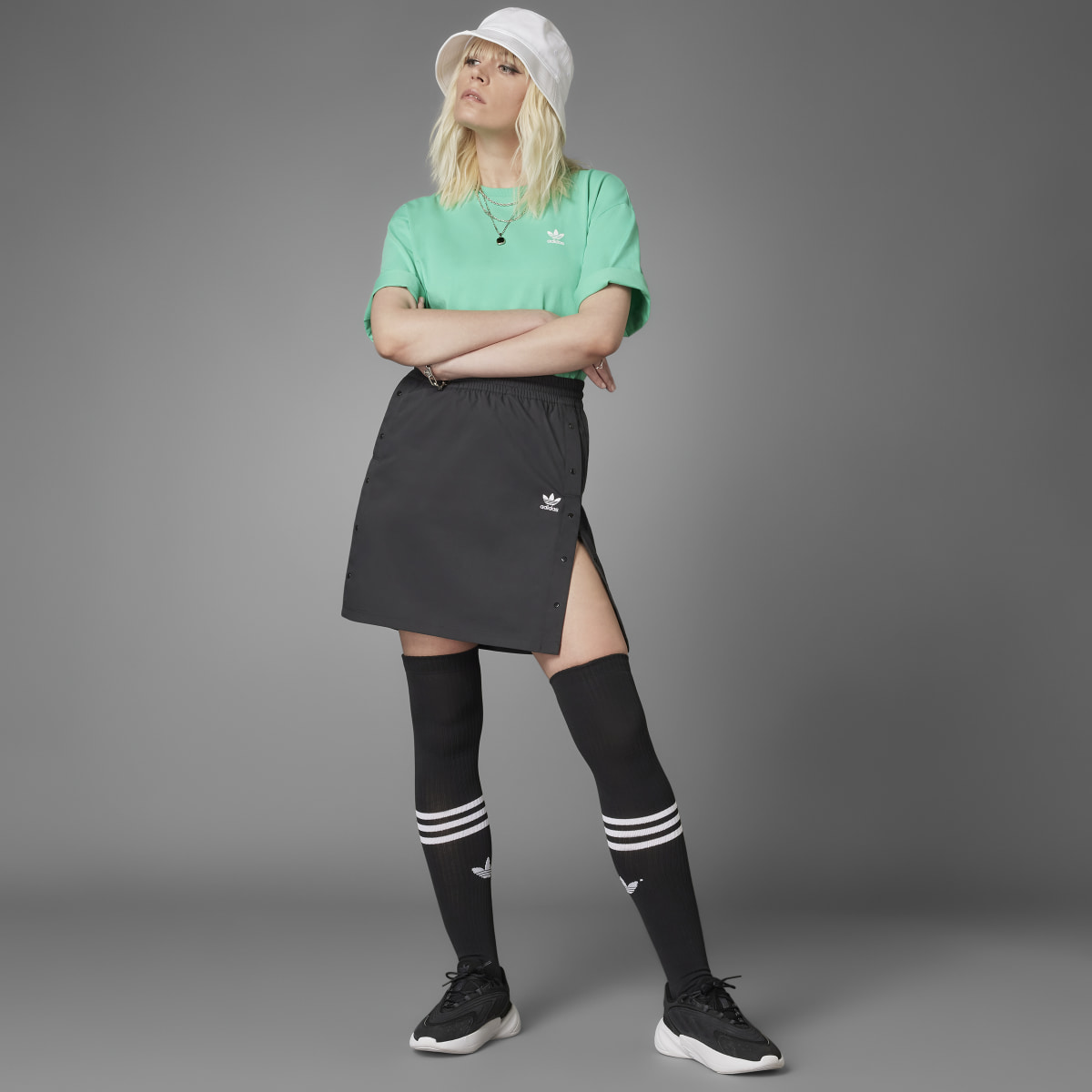 Adidas Always Original Snap-Button Skirt. 4