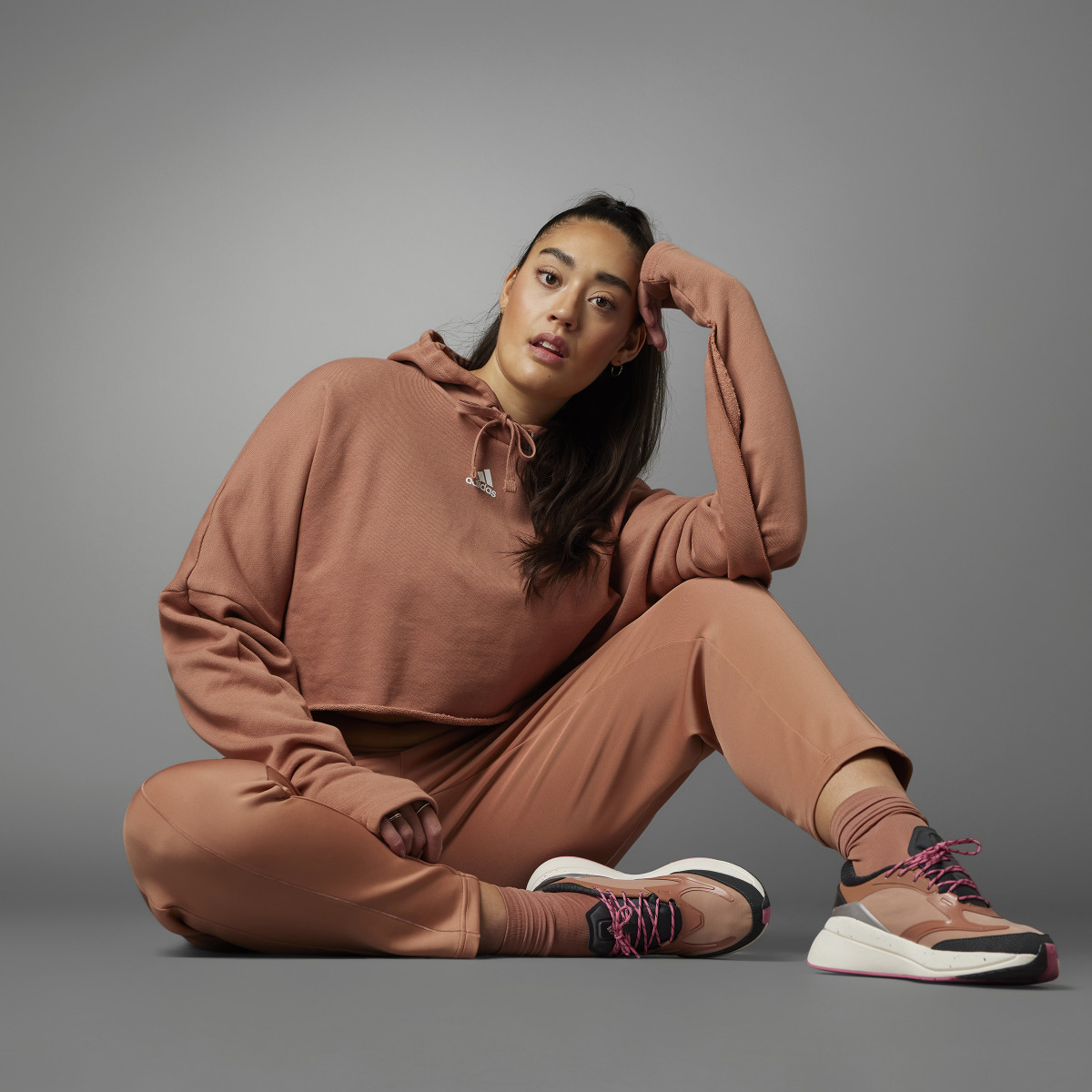 Adidas Collective Power Cropped Hoodie (Plus Size). 7
