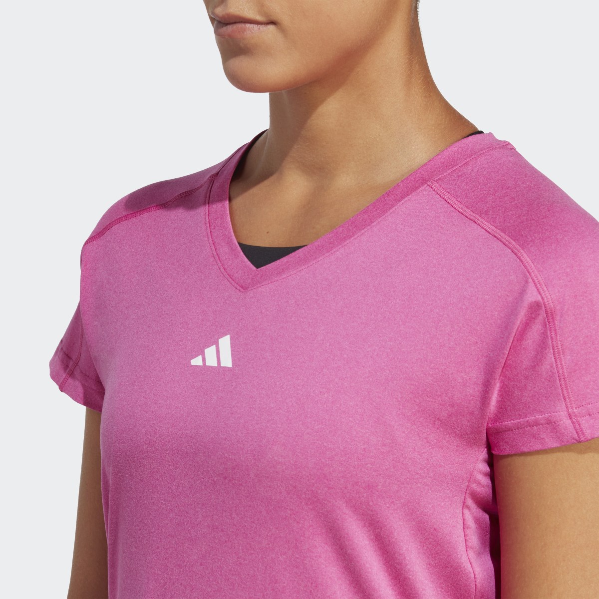 Adidas AEROREADY Train Essentials Minimal Branding V-Neck Tee. 6