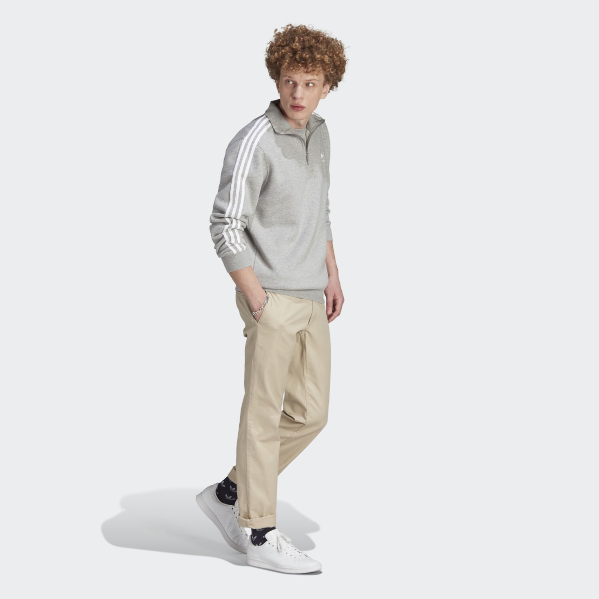 Adidas adicolor Classics 3-Streifen Half-Zip Sweatshirt. 4