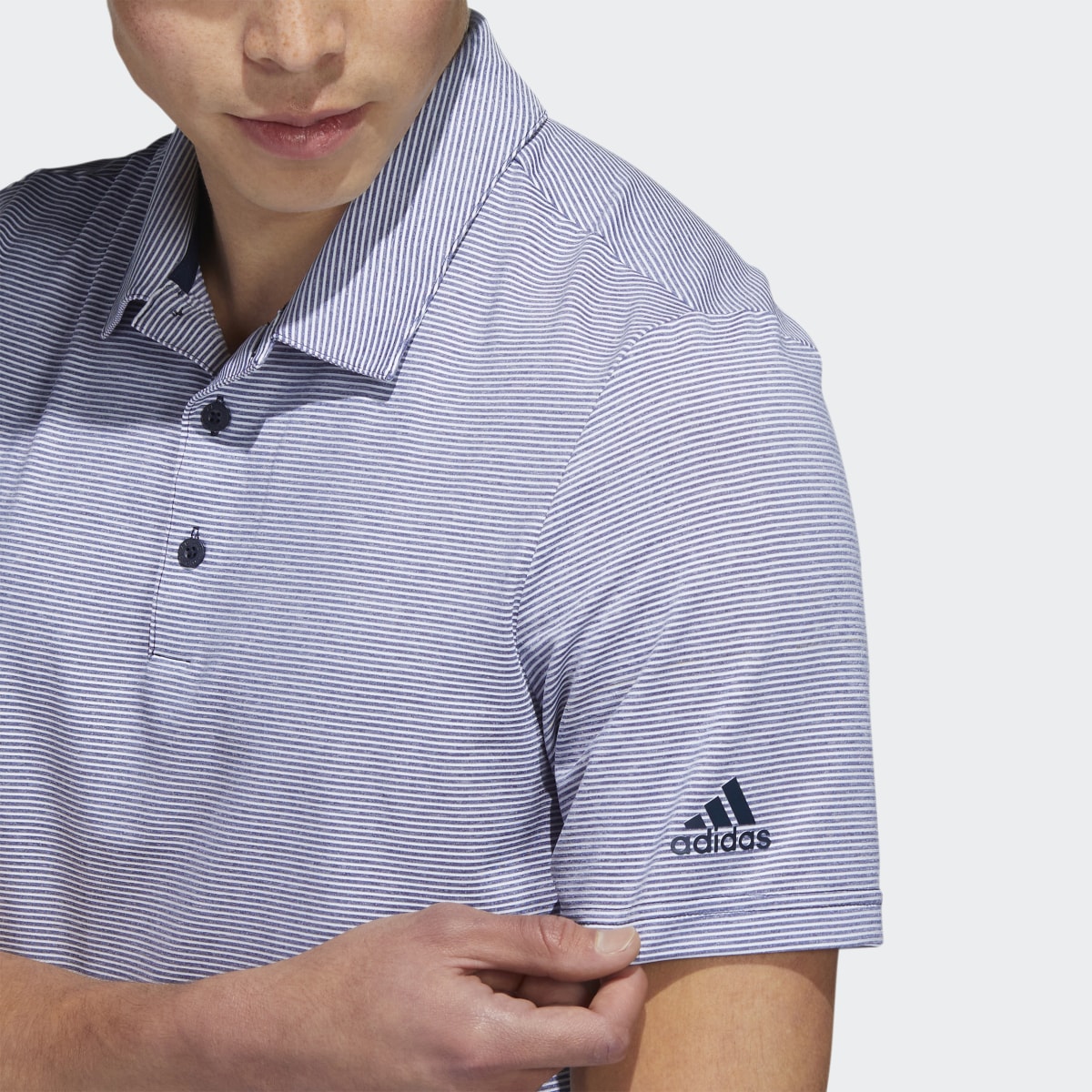 Adidas Ottoman Stripe Polo Shirt. 6