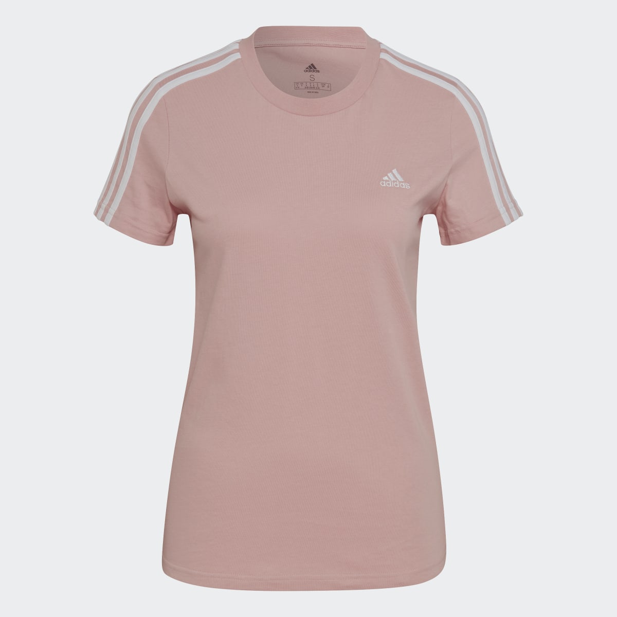 Adidas LOUNGEWEAR Essentials Slim 3-Stripes Tişört. 5