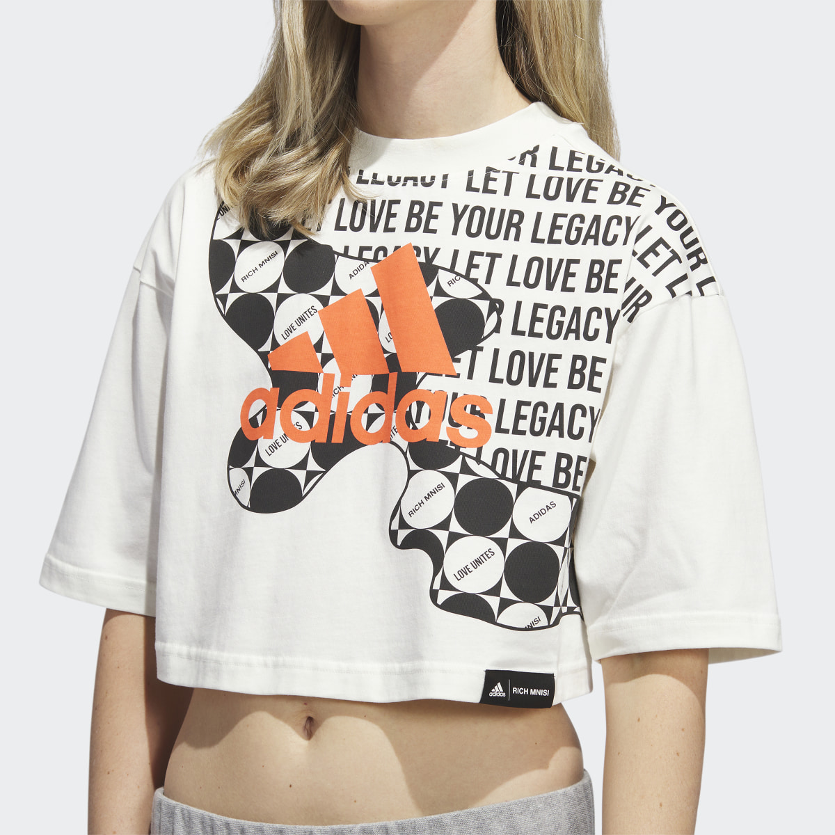 Adidas Pride Crop Graphic Tee (Plus Size). 6