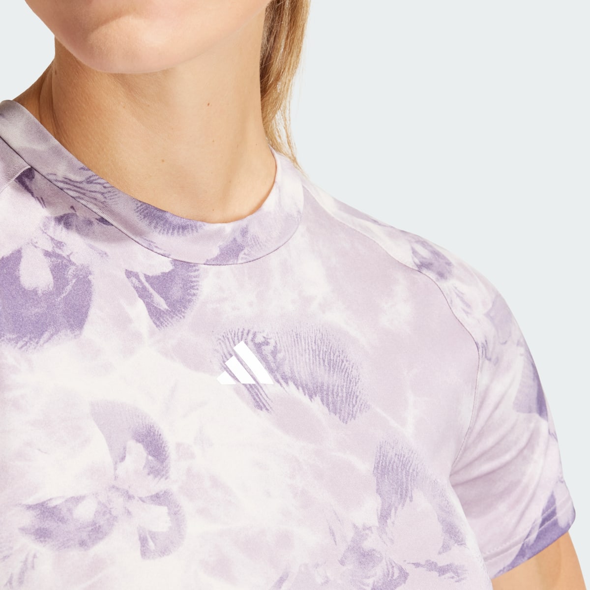 Adidas Train Essentials AOP Flower Tie-Dye T-Shirt. 7