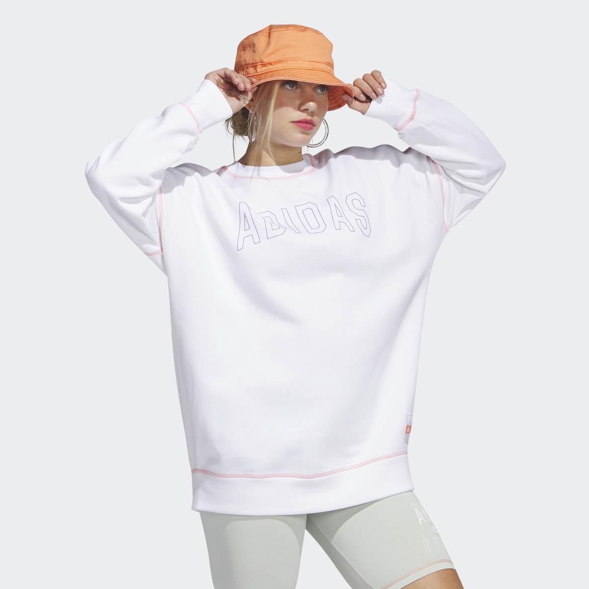 Adidas Sport Statement Boyfriend Crew Sweatshirt. 4