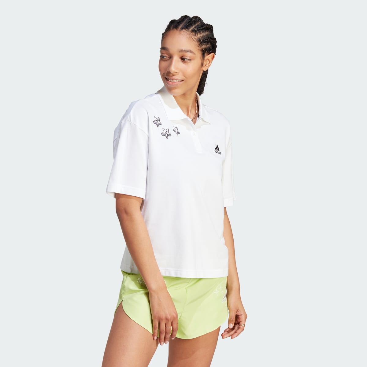 Adidas Playera Polo Scribble Bordada. 4